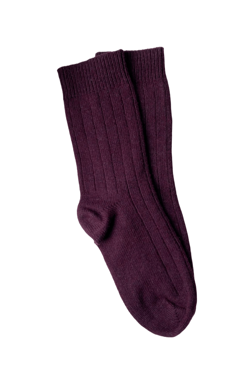 2 - pack sokker Sand & Bordeaux - Natura Cashmere