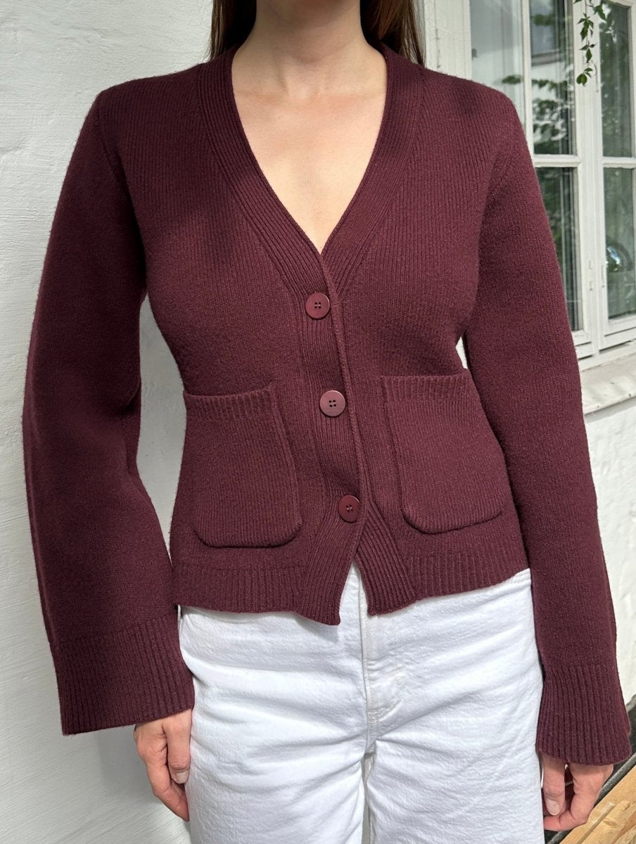 JULIA CARDIGAN - Bordeaux - Natura Cashmere