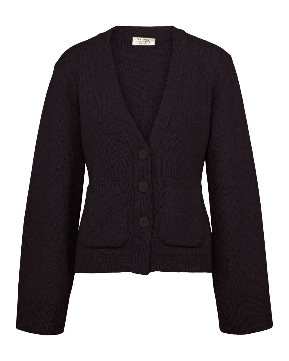 JULIA CARDIGAN - Dark Brown - Natura Cashmere