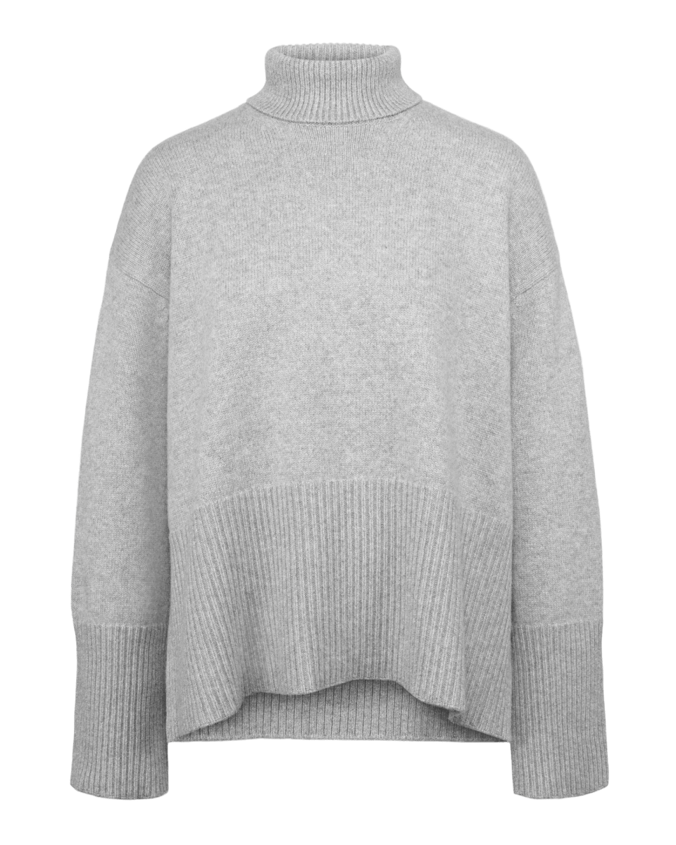 Andrea Sweater Light Grey - Natura Cashmere