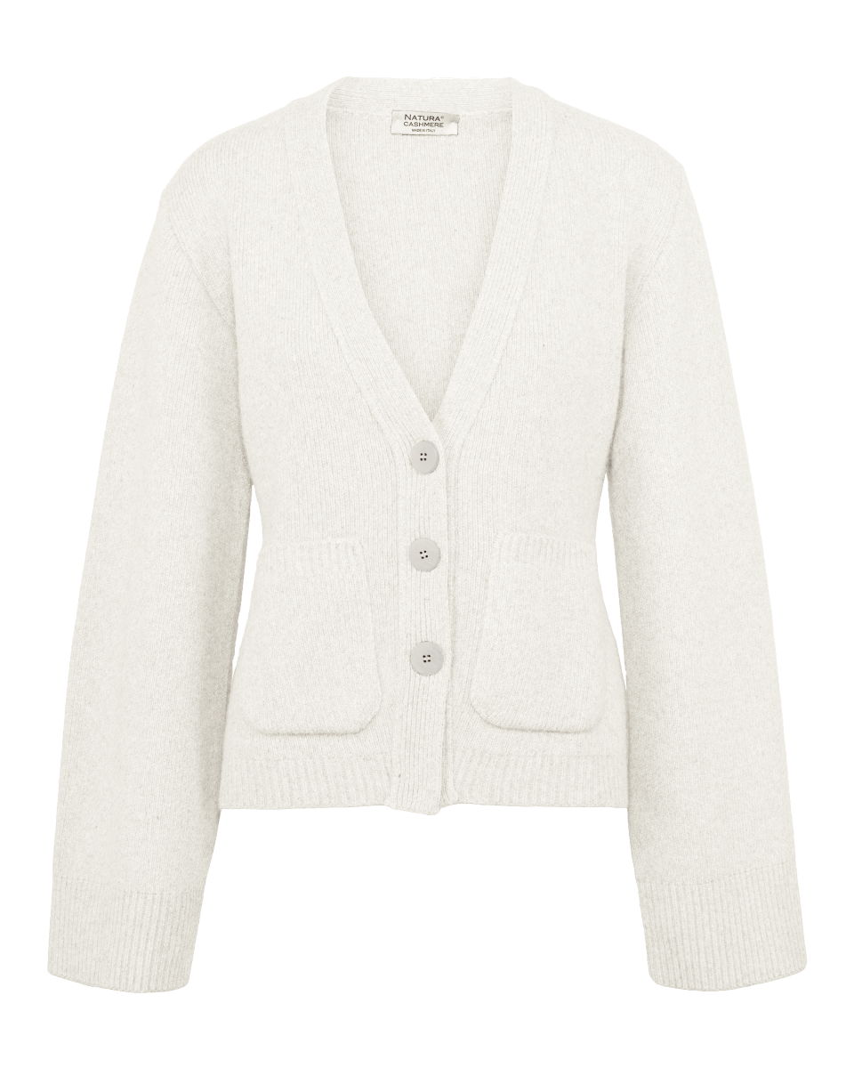 JULIA CARDIGAN - Off-White - Natura Cashmere