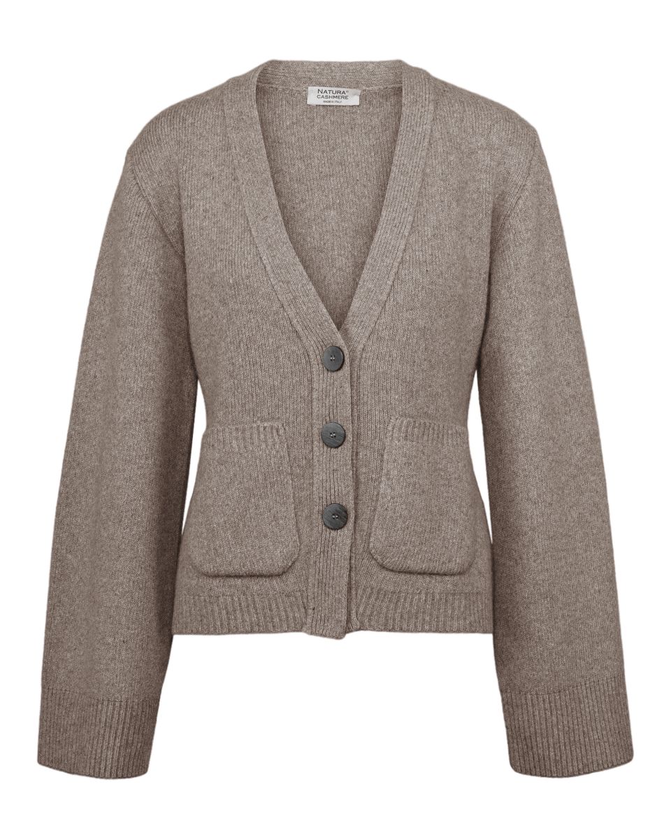 JULIA CARDIGAN - Taupe - Natura Cashmere