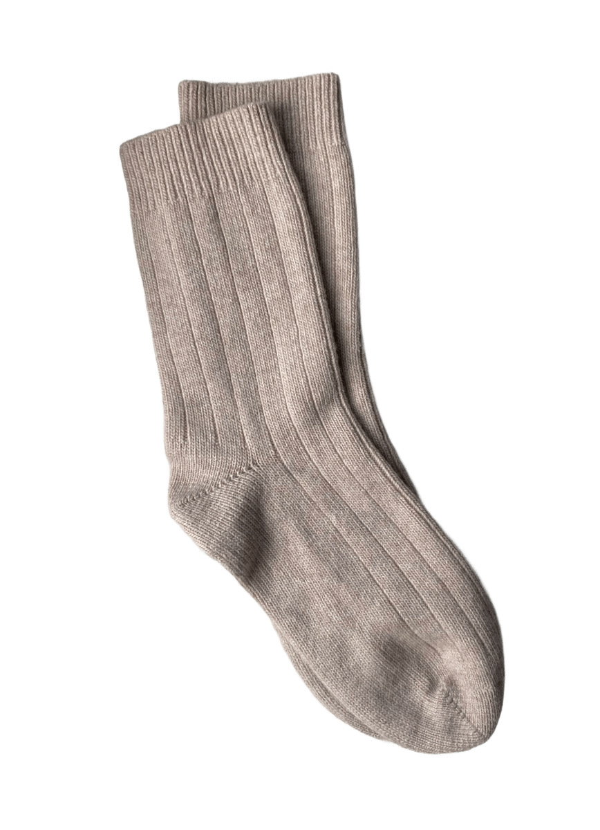 2 - pack sokker Sand & Bordeaux - Natura Cashmere