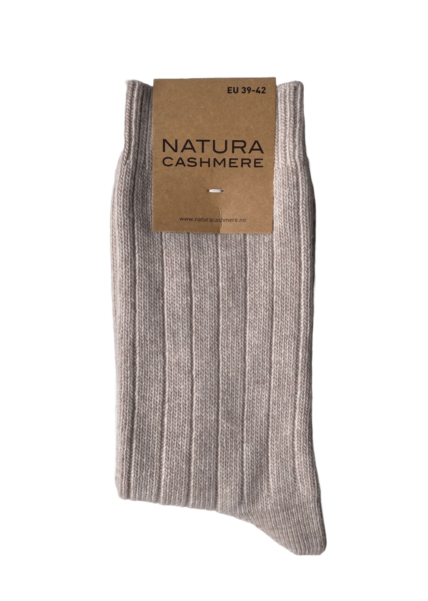 2 - pack sokker Sand & Bordeaux - Natura Cashmere