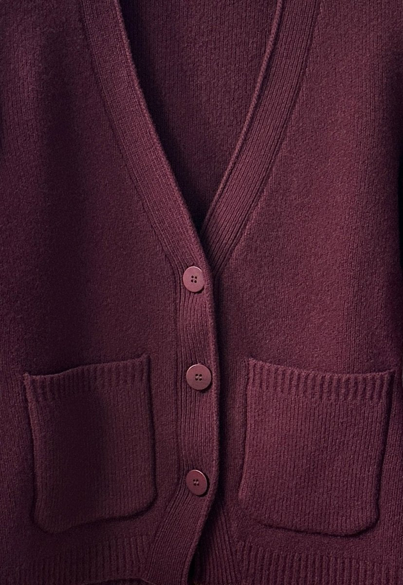 JULIA CARDIGAN - Bordeaux - Natura Cashmere