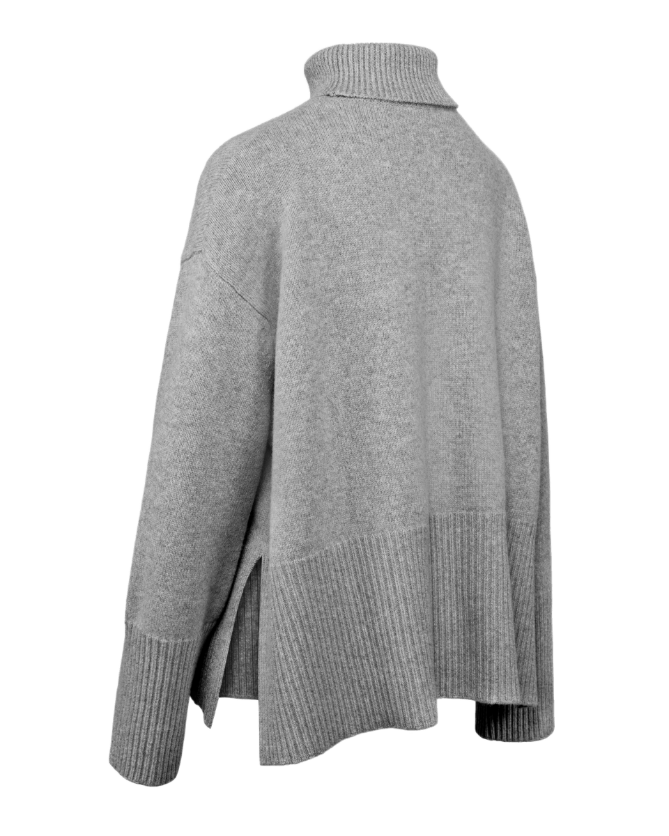 Andrea Sweater Mid Grey - Natura Cashmere