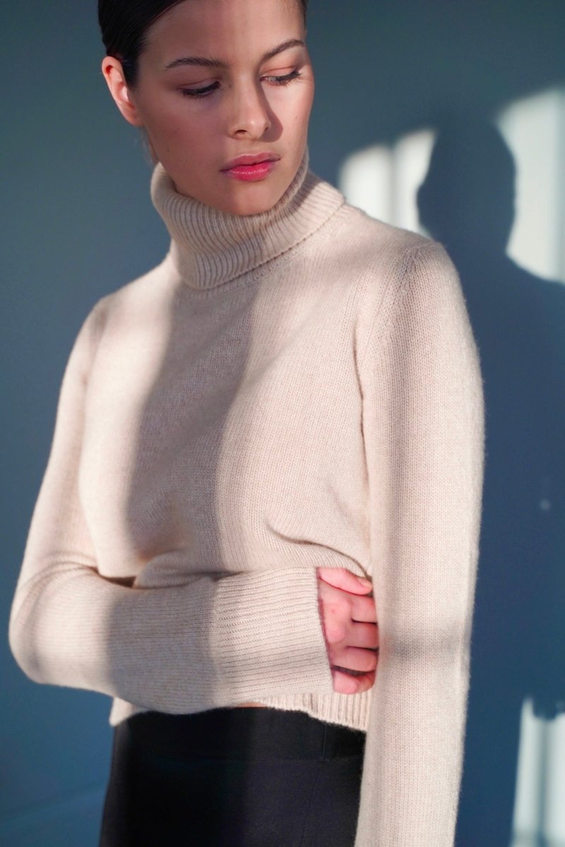 Anna Sweater Beige - Natura Cashmere