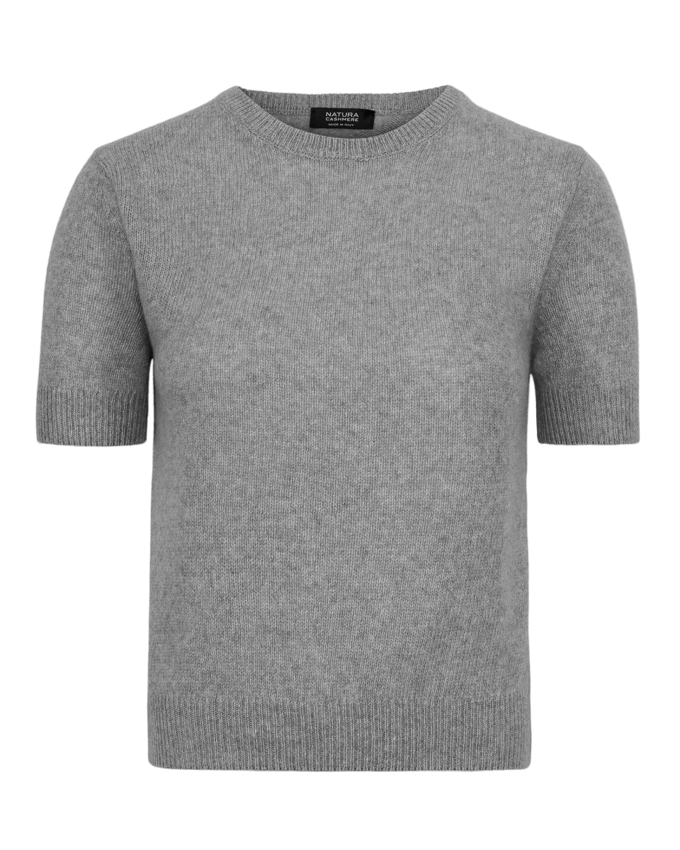 Claudia T-shirt - Light Grey - Natura Cashmere