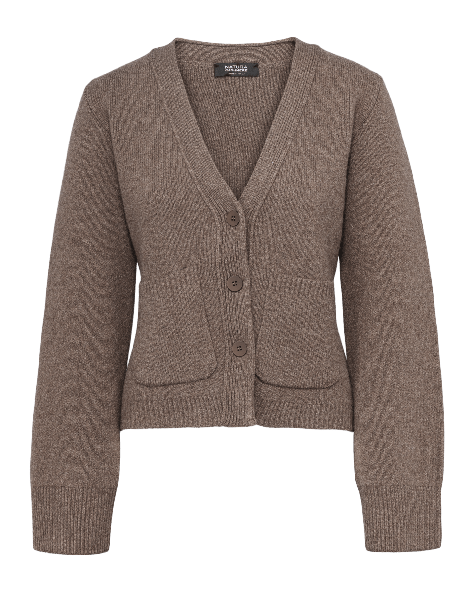 JULIA CARDIGAN - Light Brown - Natura Cashmere