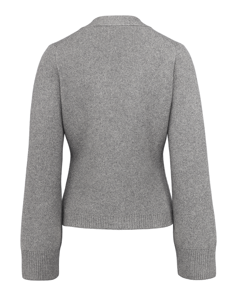 JULIA CARDIGAN - Mid Grey - Natura Cashmere