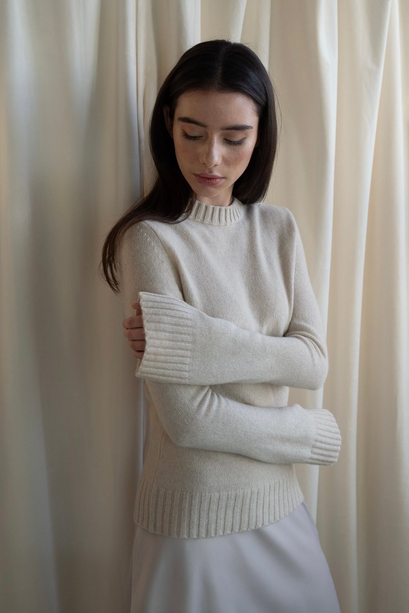 Theresia Sweater Sand - Natura Cashmere